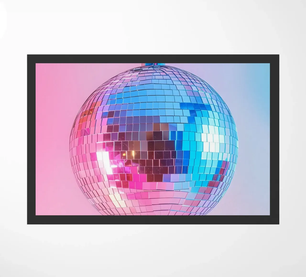 Palla da discoteca retrò - Bagliore graduale rosa e blu zerbino da homdeco