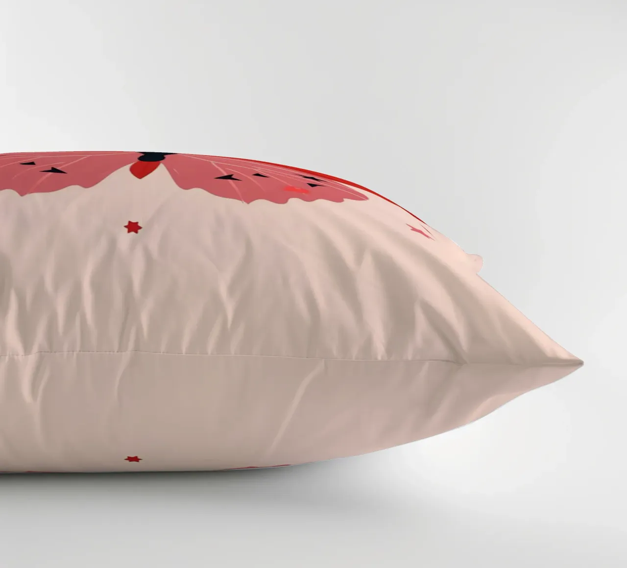 Ruby Pink Butterfly - Starry Whimsical Art Print decorative cushion by homdeco