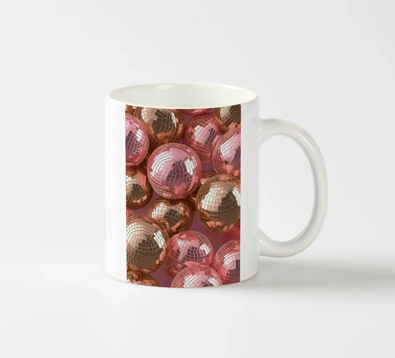 Grappe de boules disco en or rose - Glamorous Party Art mug en céramique de homdeco