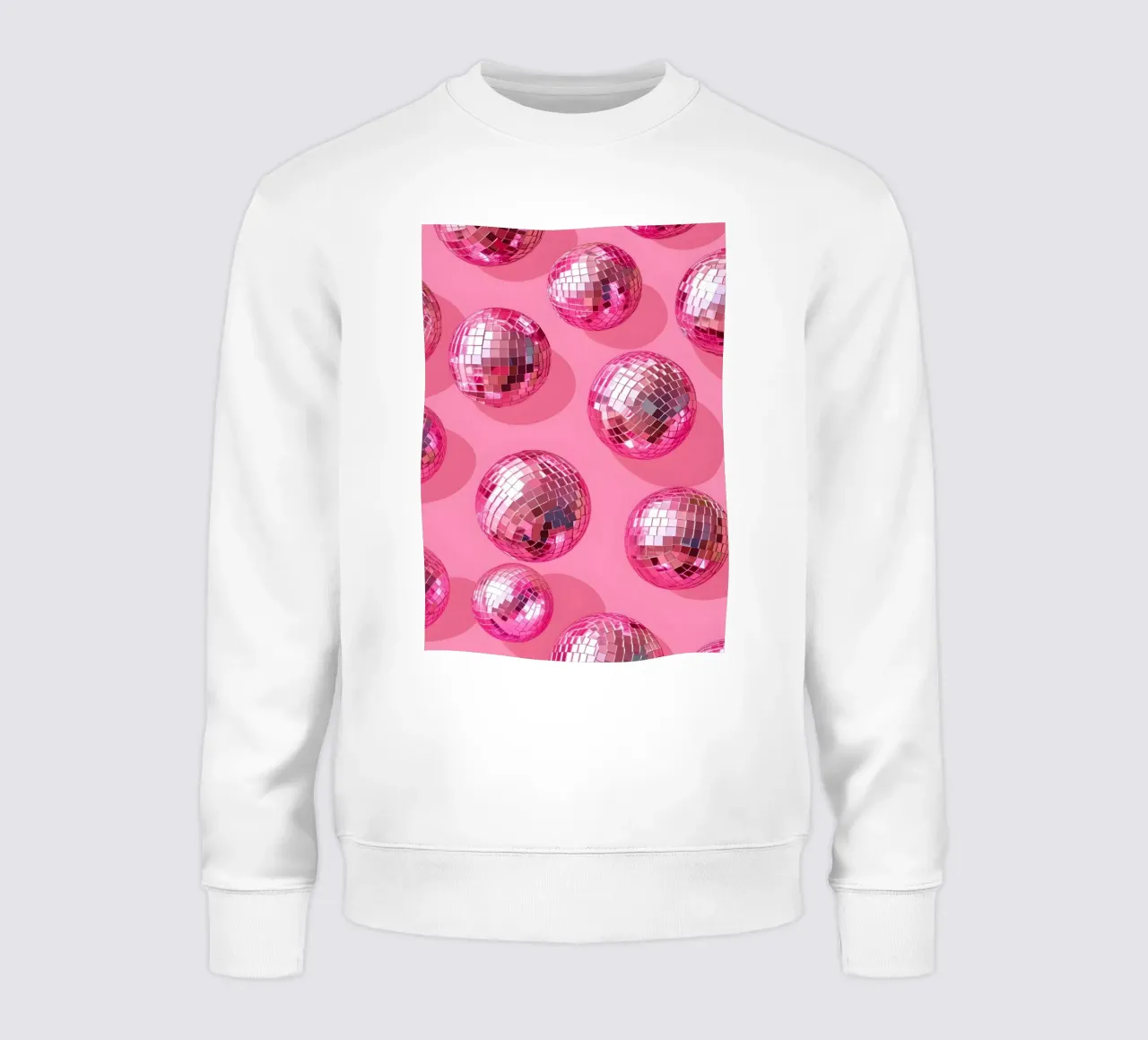 Heißer rosa Disco-Ball Delight - Retro Party Vibes Sweatshirt von homdeco