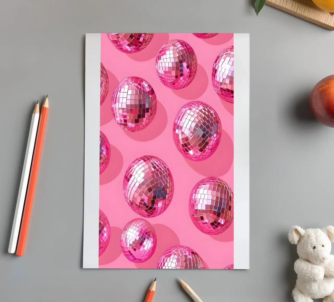 Hot Pink Disco Ball Delight - Retro Party Vibes sticker sheet by homdeco