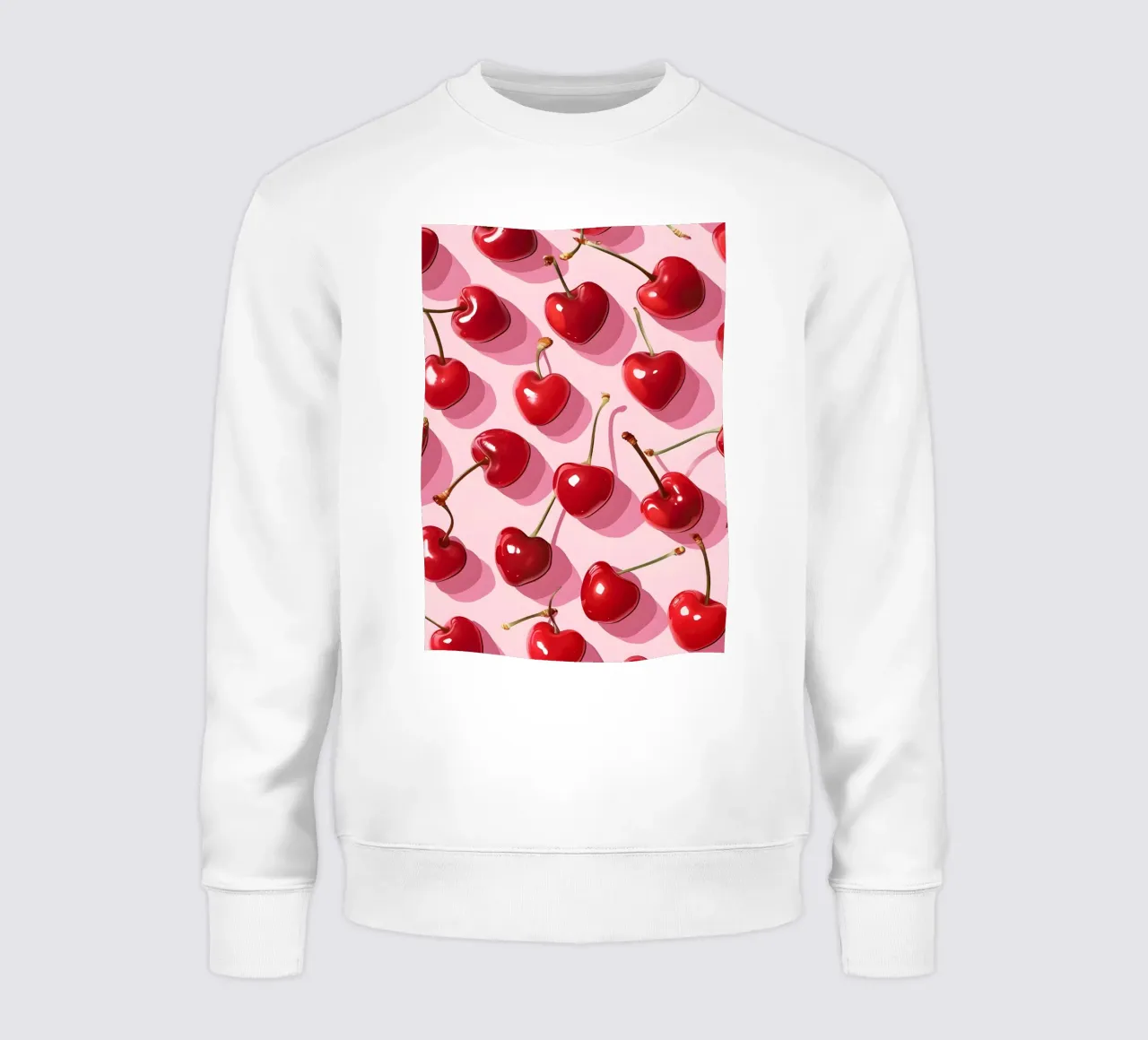 Corazón de cereza - Impresión Pop Art dulce sudadera de homdeco