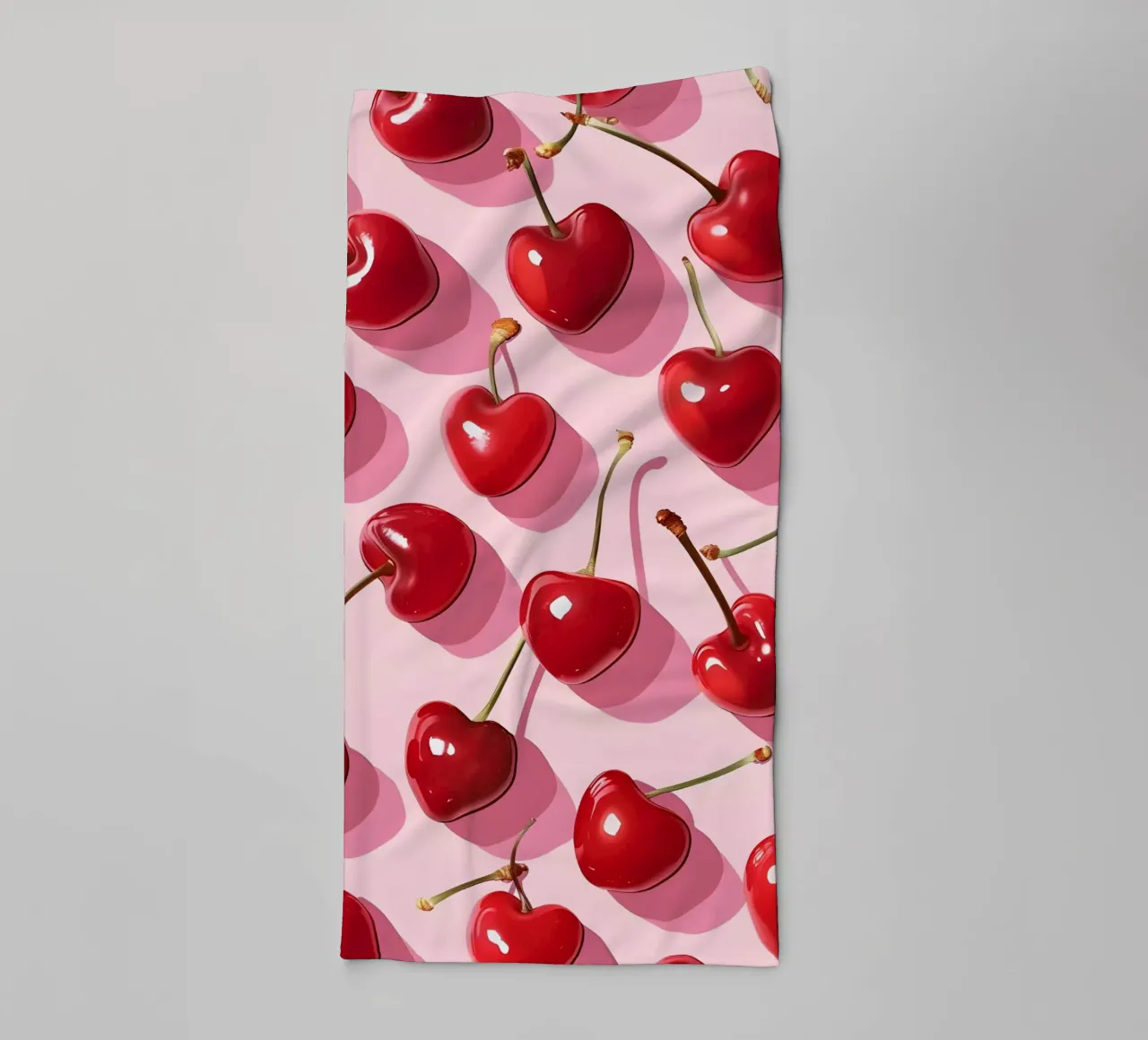 Heart Cherry Pattern - Sweet Pop Art Print towel by homdeco