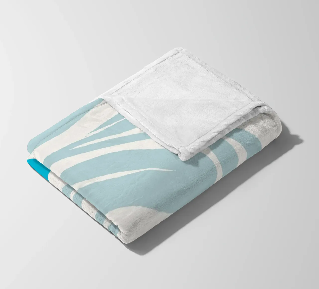 Astratto sereno blu floreale - botanico minimalista coperta in pile da homdeco