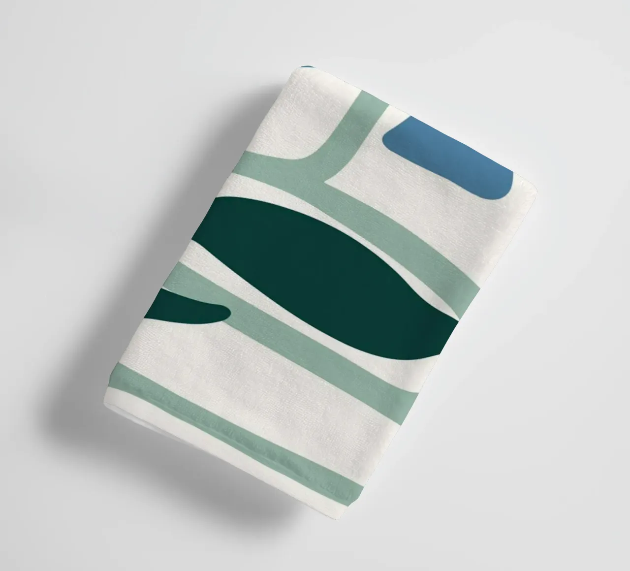 Margherite blu astratte - Floreale moderno di metà secolo asciugamano da bagno da homdeco