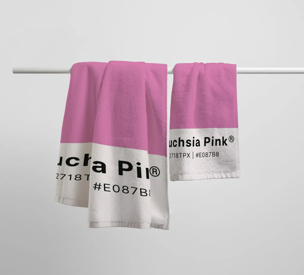 Fuchsia Pink Pantone Color Block - Modern Aesthetic towel by homdeco