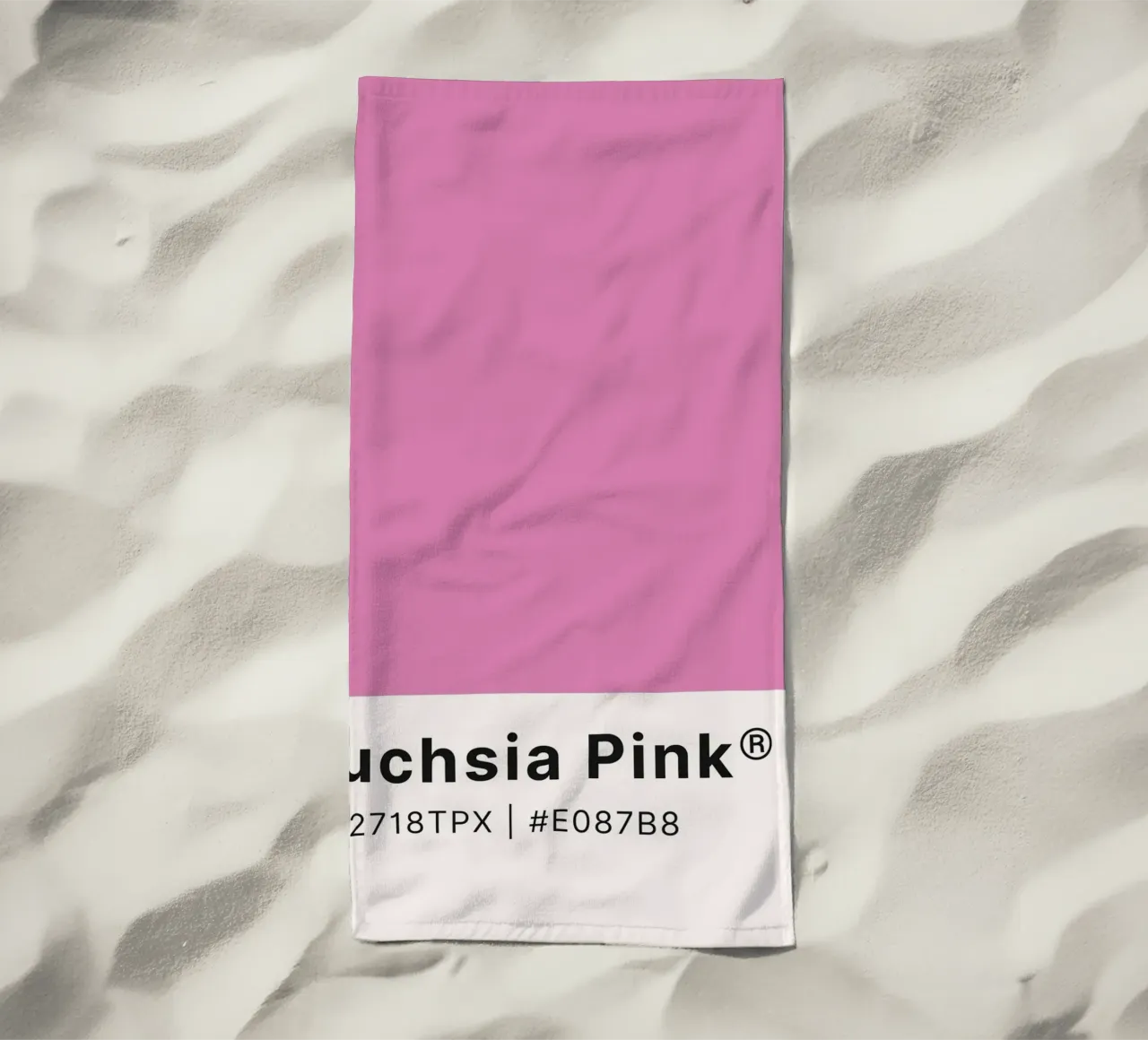 Fuchsia Pink Pantone Color Block - Modern Aesthetic beach towel by homdeco