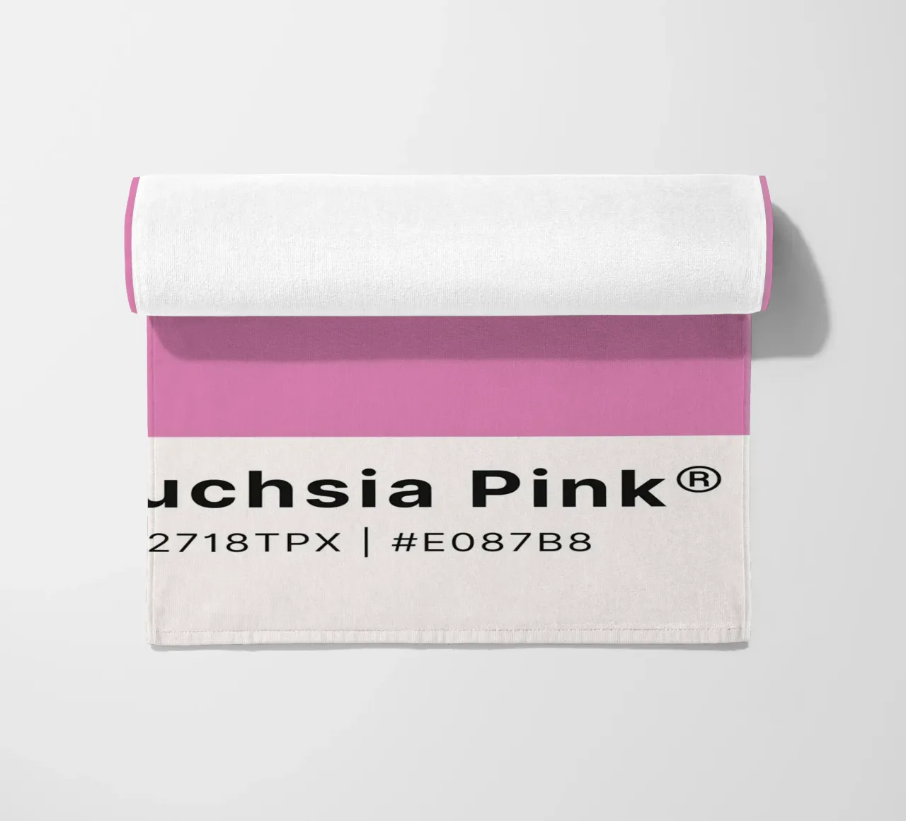 Fuchsia Pink Pantone Color Block - Modern Aesthetic beach towel by homdeco