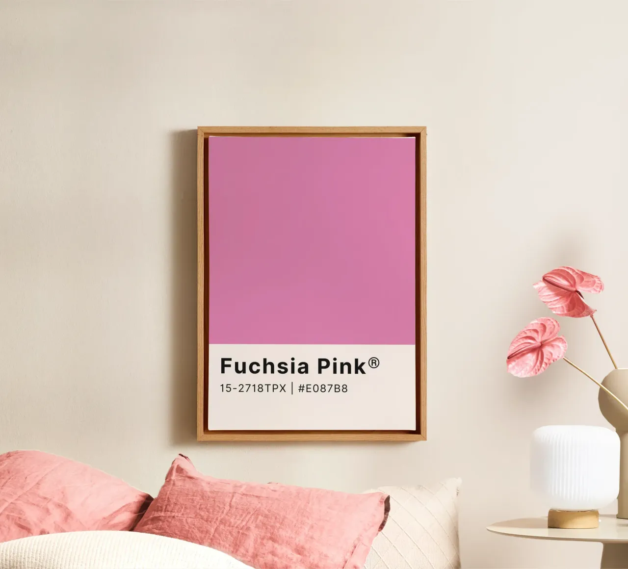 Fuchsia Pink Pantone Color Block - Modern Aesthetic canvas by homdeco