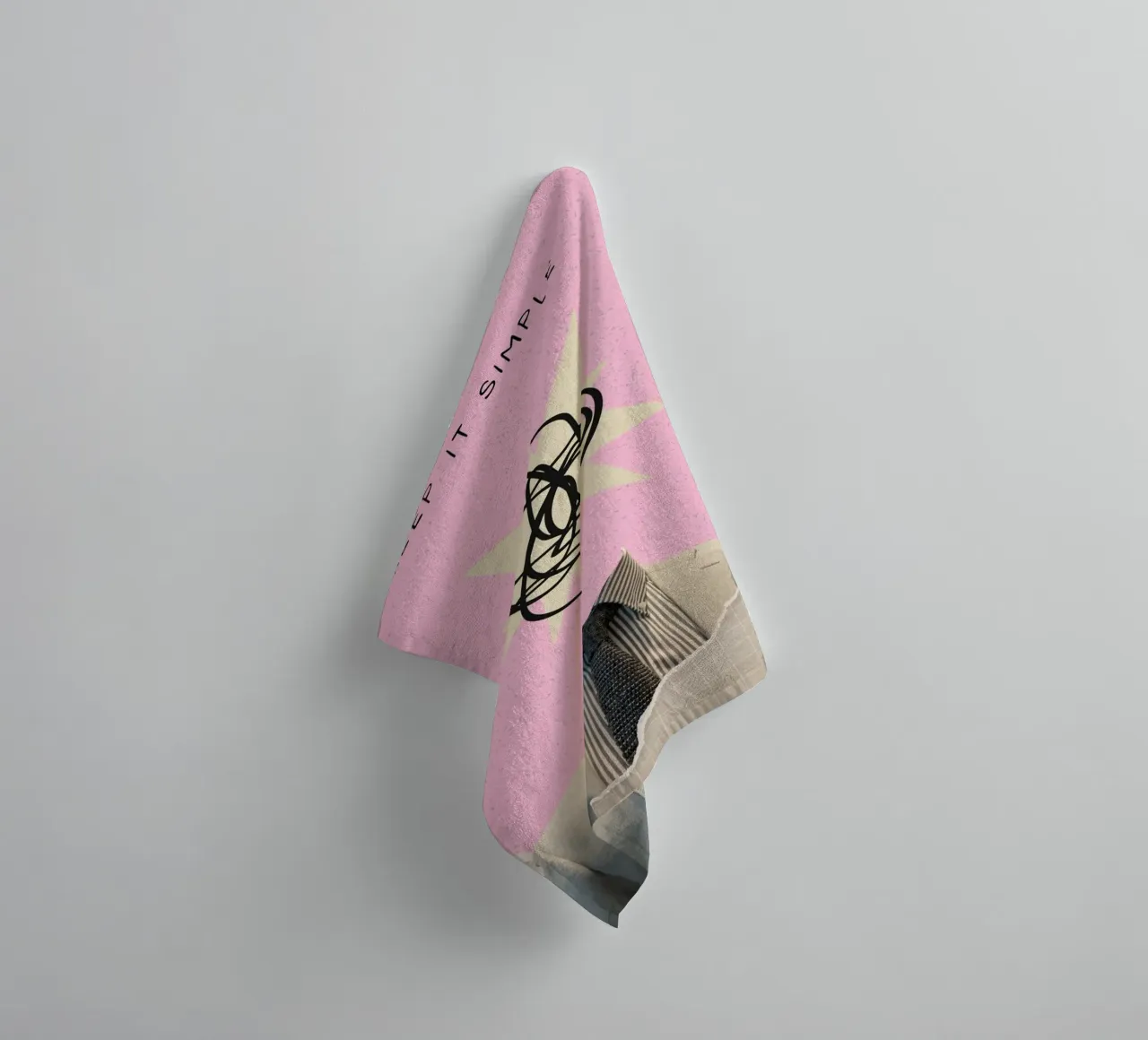 Keep It Simple - Collage abstrait de l'esprit serviette de bain de homdeco