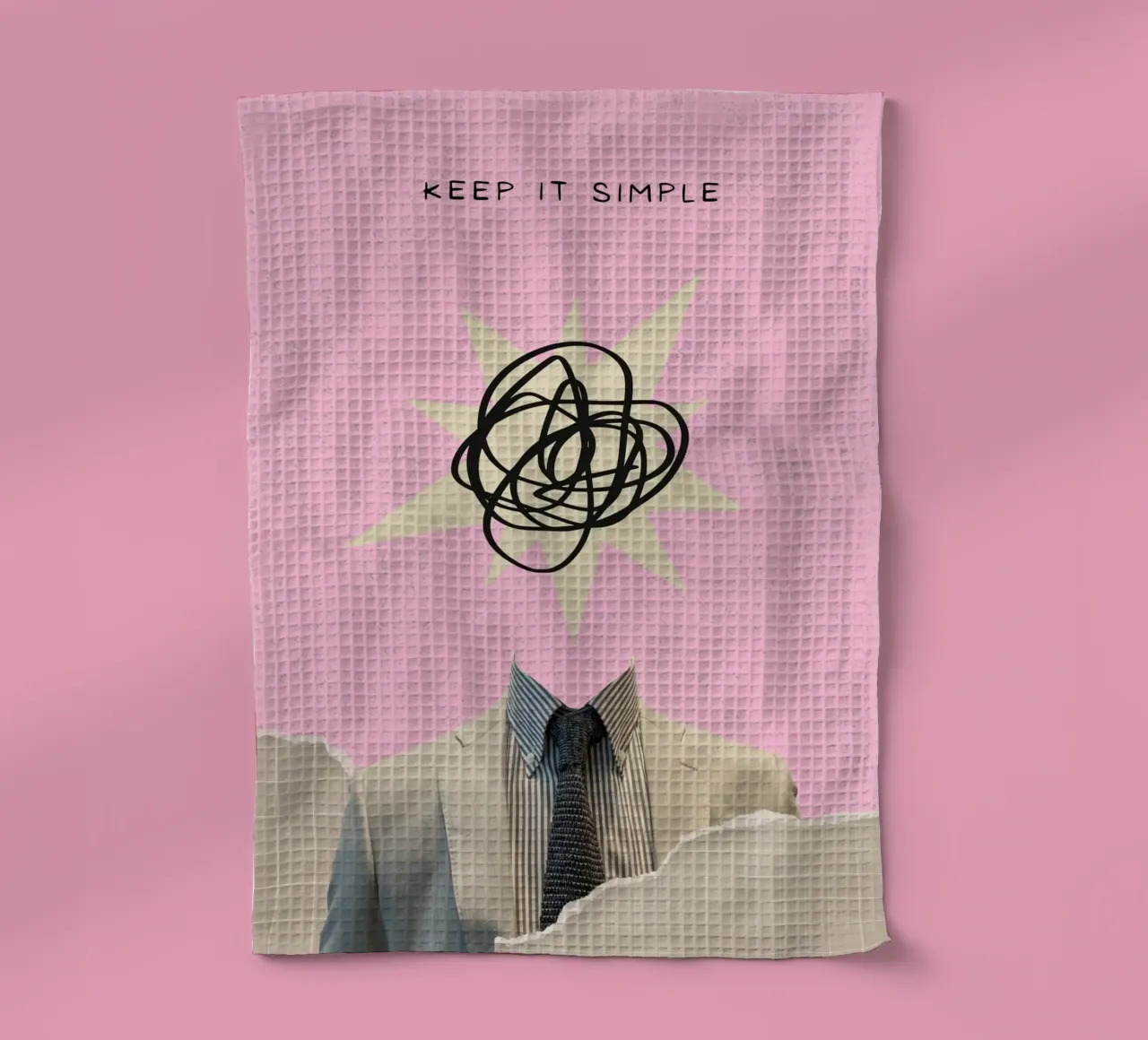 Keep It Simple - Collage abstrait de l'esprit torchon de homdeco