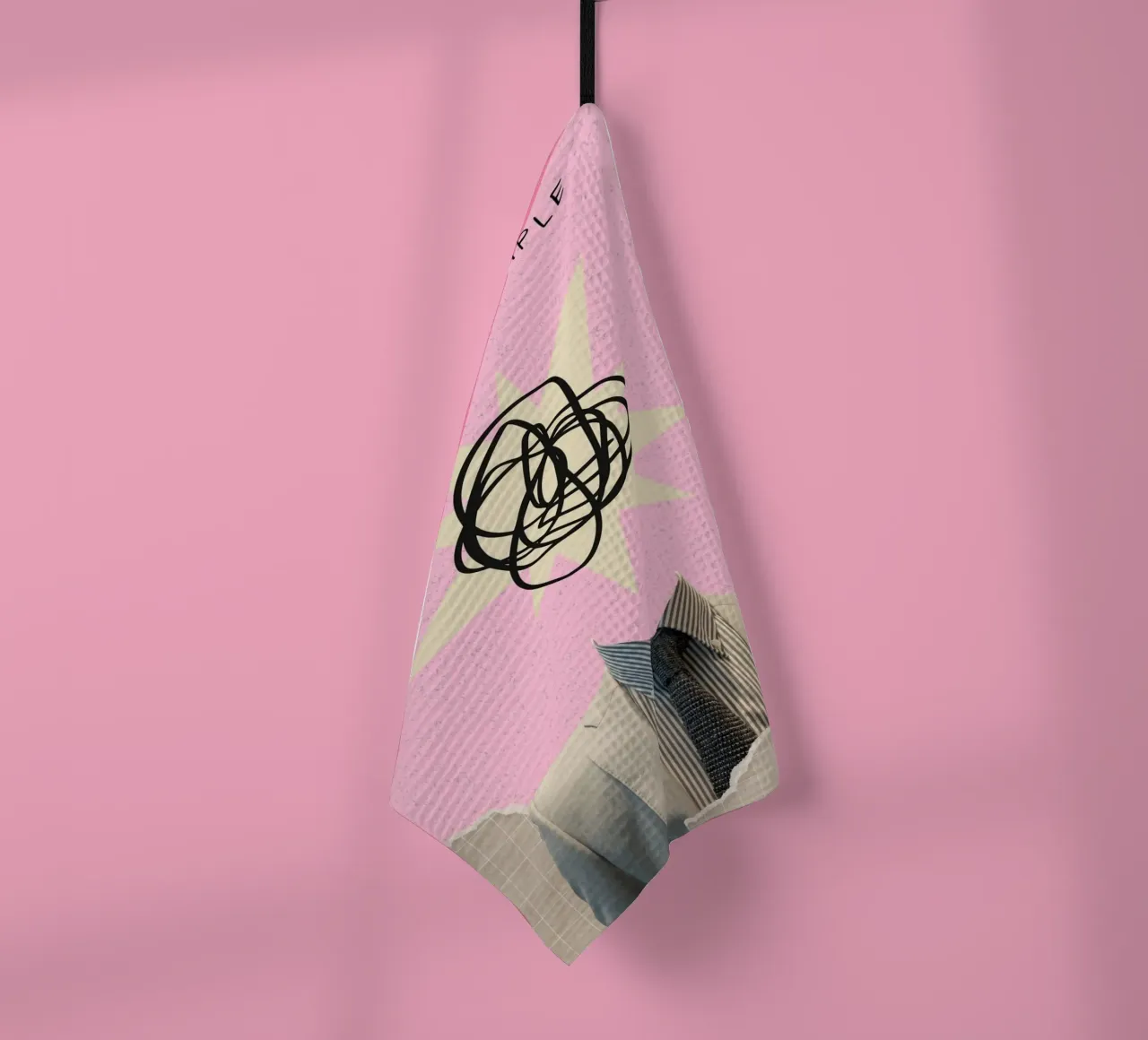 Keep It Simple - Collage abstrait de l'esprit torchon de homdeco