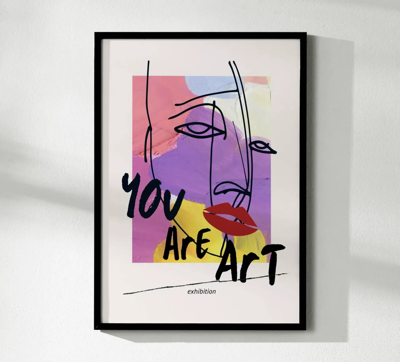 "You Are Art" Abstract Gezicht - Moderne Tentoonstellingsaffiche poster van homdeco
