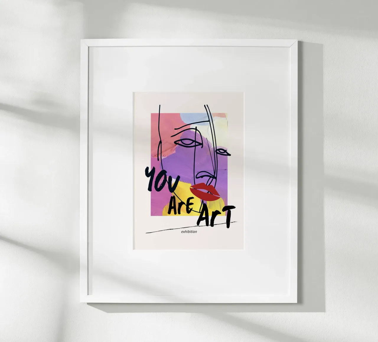 "You Are Art" Abstract Gezicht - Moderne Tentoonstellingsaffiche poster van homdeco