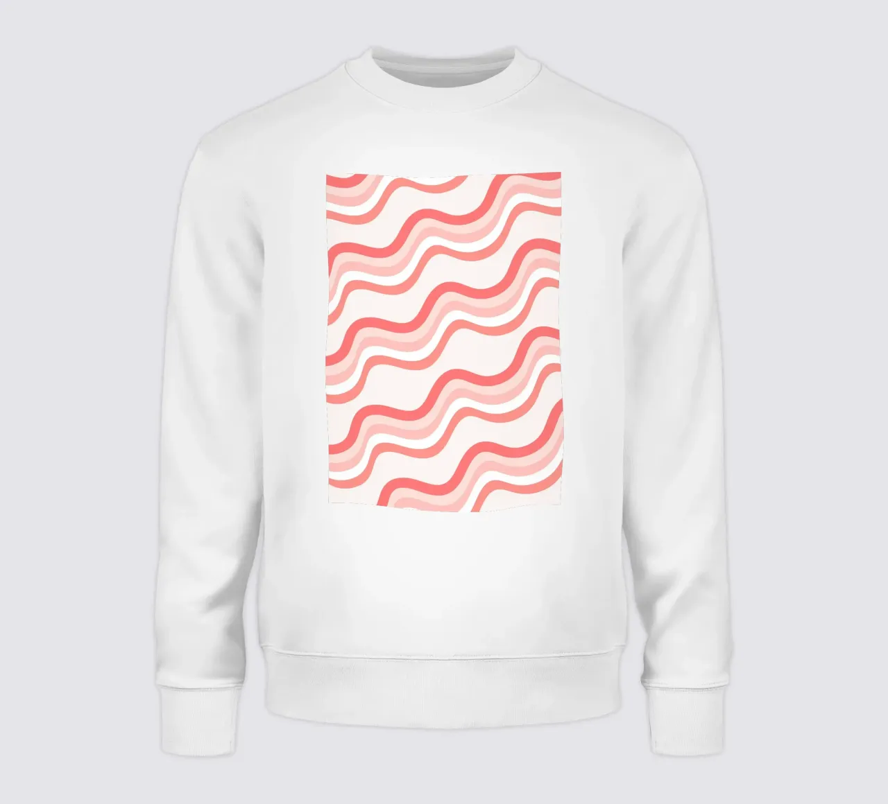 Strisce rosa ondulate - Pattern art retro groovy felpa da homdeco