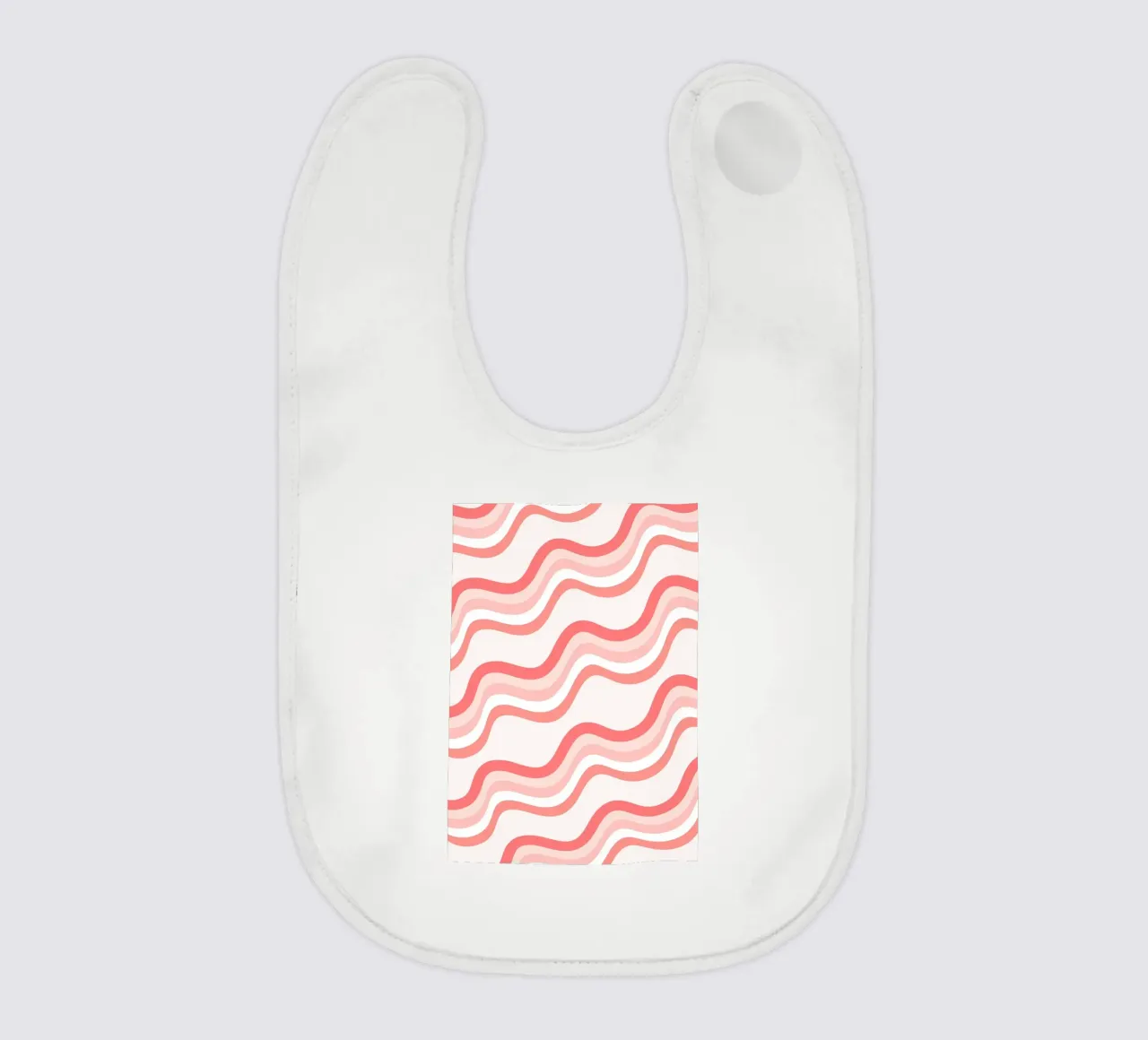 Strisce rosa ondulate - Pattern art retro groovy bavaglino da homdeco