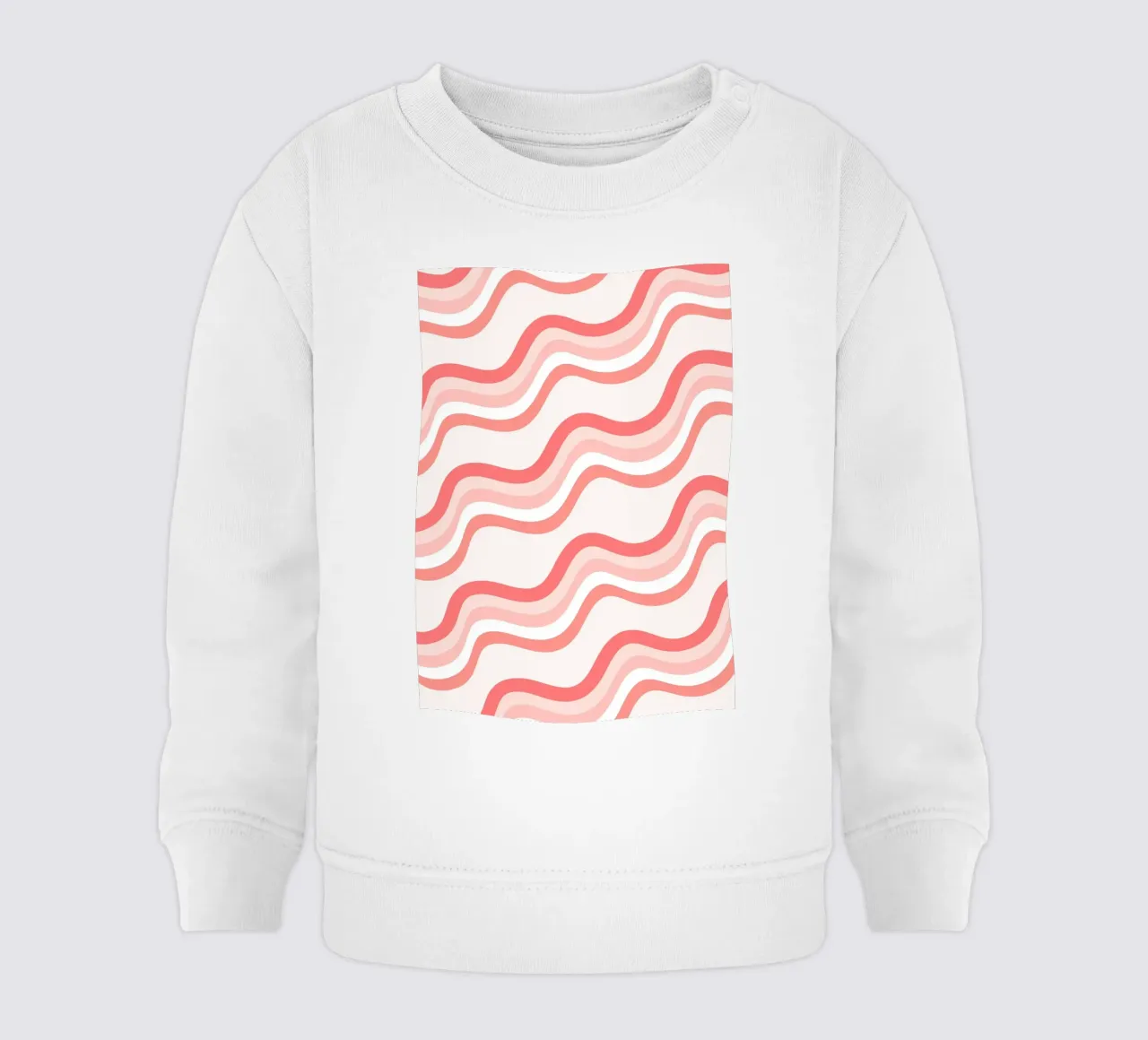 Strisce rosa ondulate - Pattern art retro groovy felpa neonato da homdeco