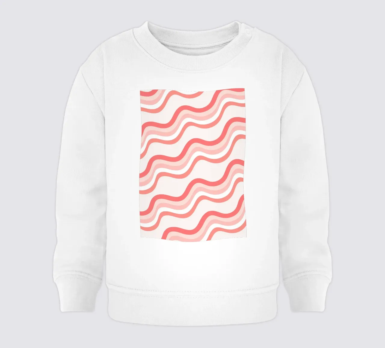 Strisce rosa ondulate - Pattern art retro groovy felpa neonato da homdeco