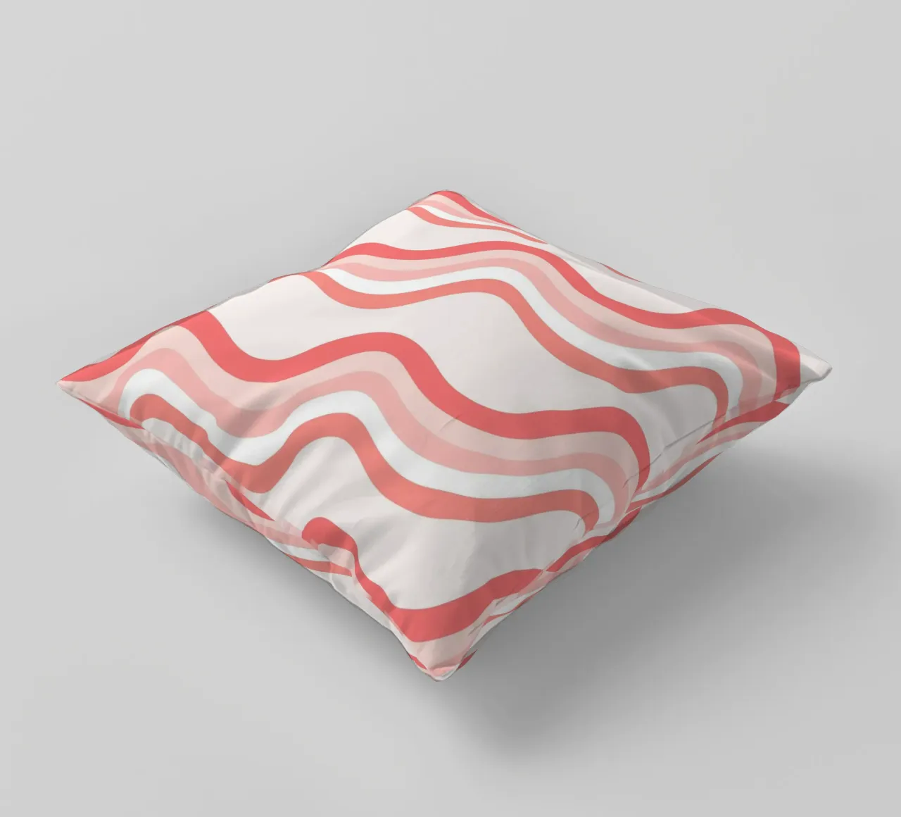 Strisce rosa ondulate - Pattern art retro groovy cuscino da homdeco