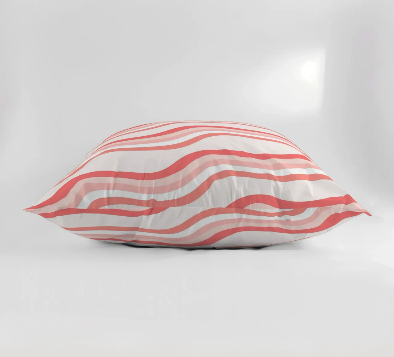 Strisce rosa ondulate - Pattern art retro groovy cuscino da homdeco