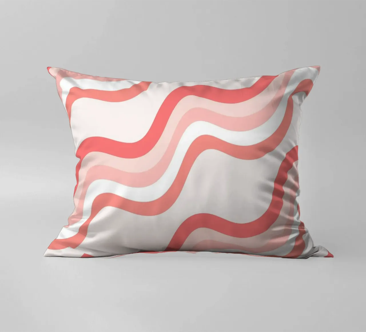 Strisce rosa ondulate - Pattern art retro groovy cuscino da homdeco