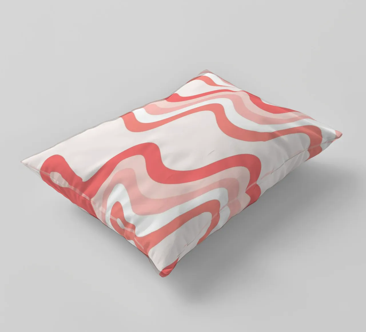 Strisce rosa ondulate - Pattern art retro groovy cuscino da homdeco