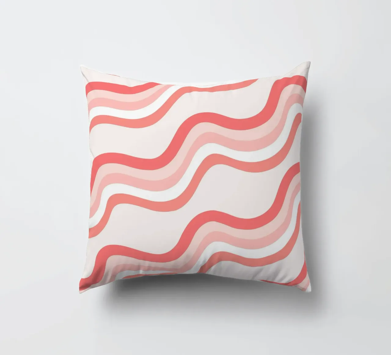 Strisce rosa ondulate - Pattern art retro groovy cuscino da homdeco
