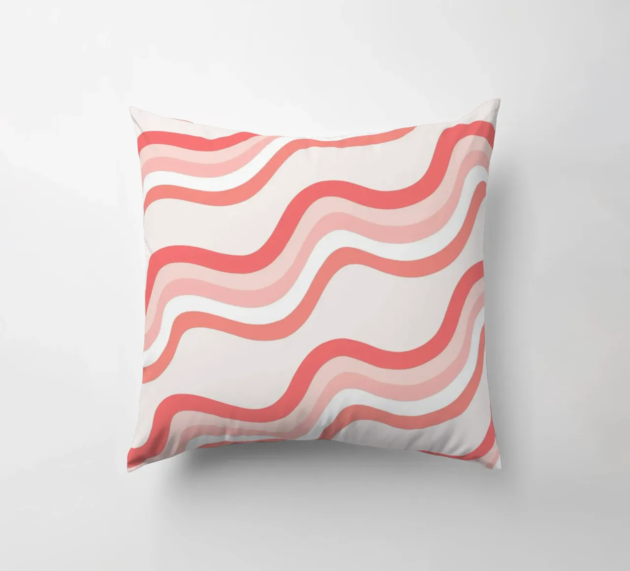 Strisce rosa ondulate - Pattern art retro groovy cuscino da homdeco