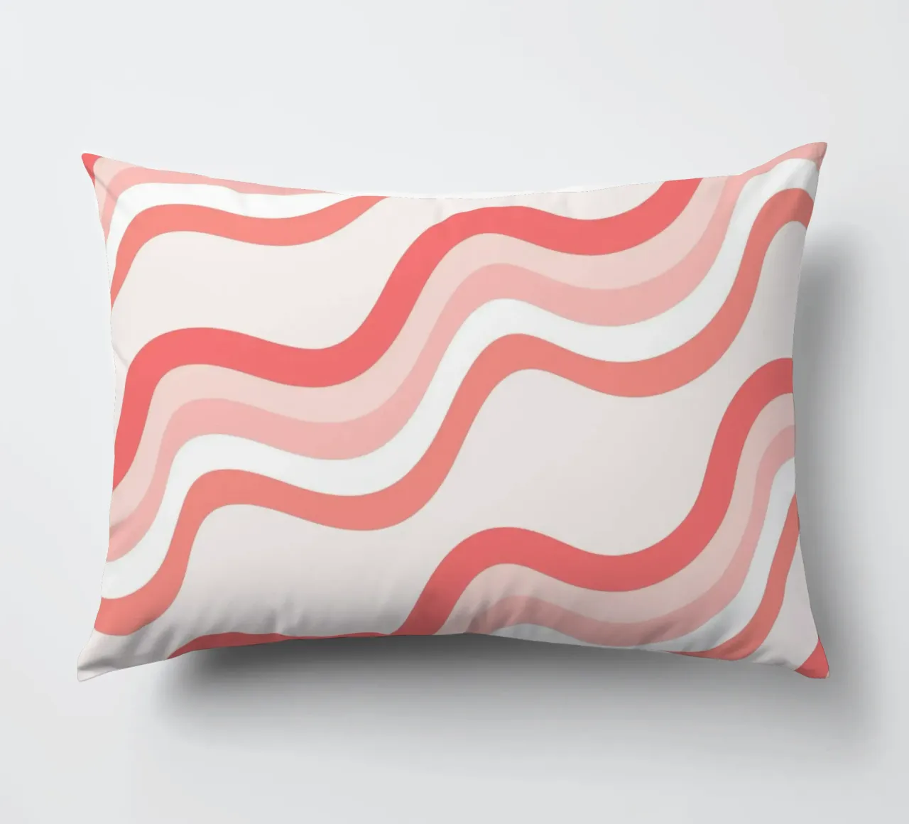 Strisce rosa ondulate - Pattern art retro groovy cuscino da homdeco