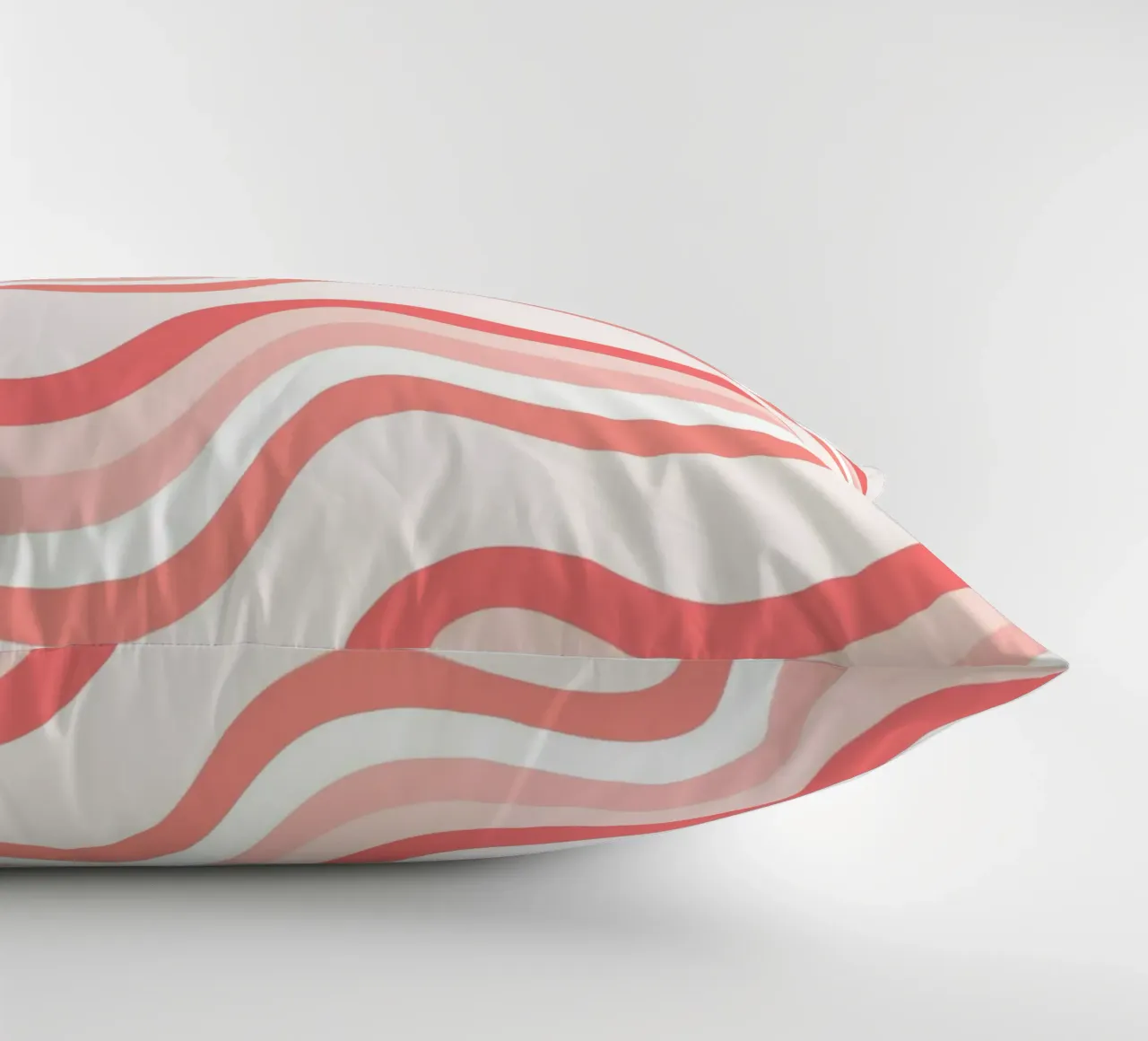 Strisce rosa ondulate - Pattern art retro groovy cuscino da homdeco