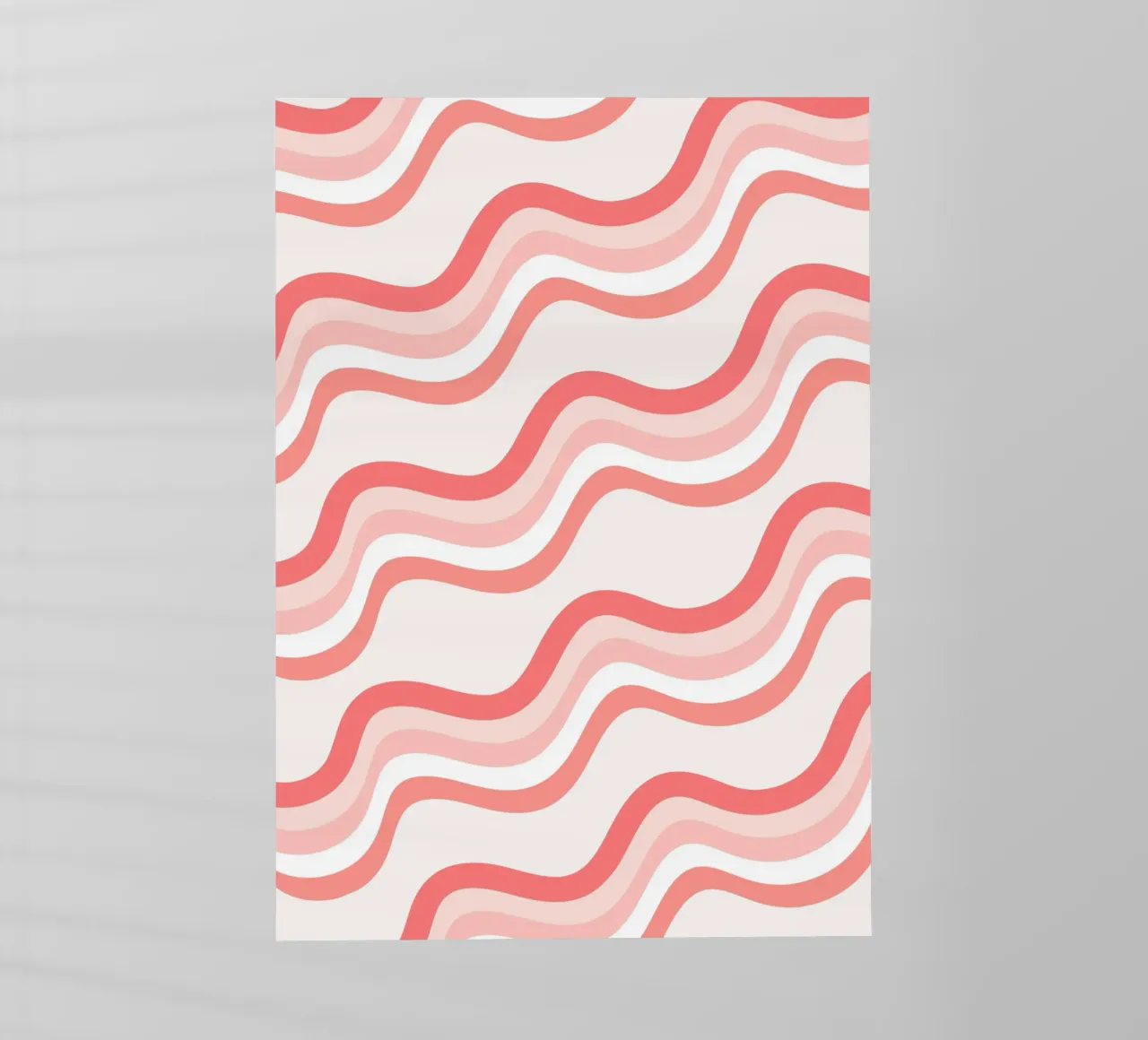 Strisce rosa ondulate - Pattern art retro groovy pellicola backlit da homdeco