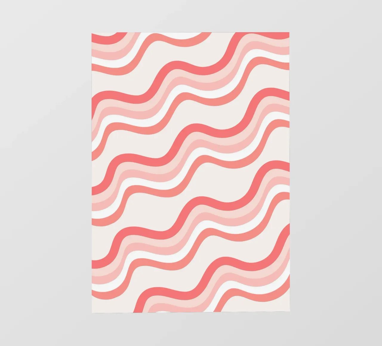 Strisce rosa ondulate - Pattern art retro groovy pellicola backlit da homdeco