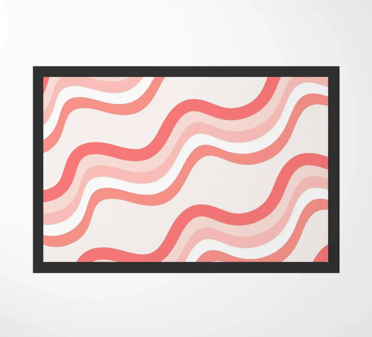 Strisce rosa ondulate - Pattern art retro groovy zerbino da homdeco
