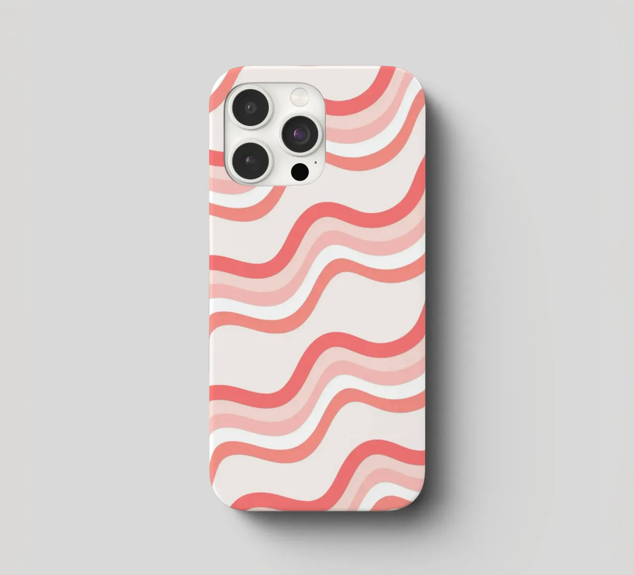 Strisce rosa ondulate - Pattern art retro groovy cover iphone da homdeco