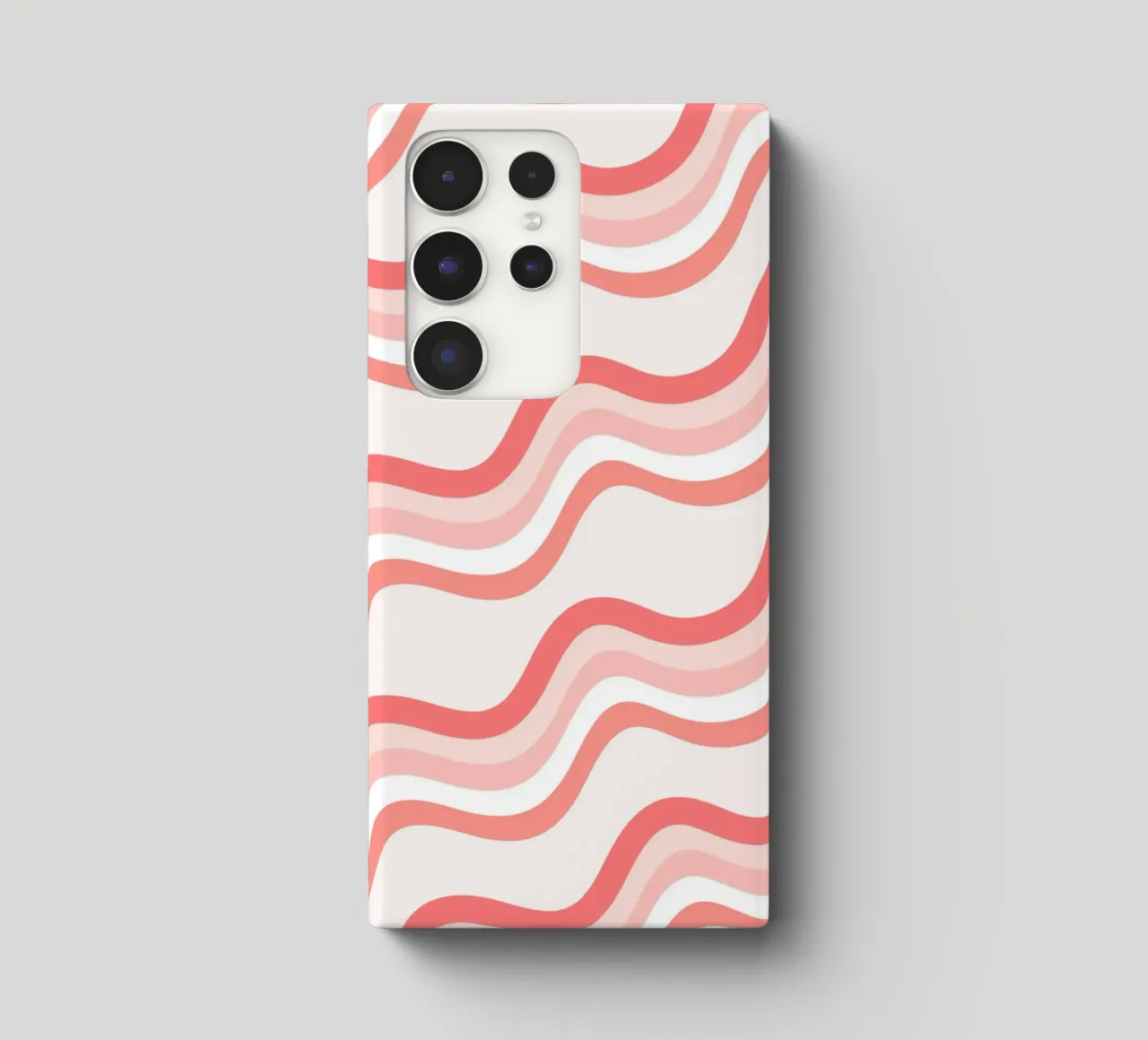 Strisce rosa ondulate - Pattern art retro groovy cover samsung da homdeco