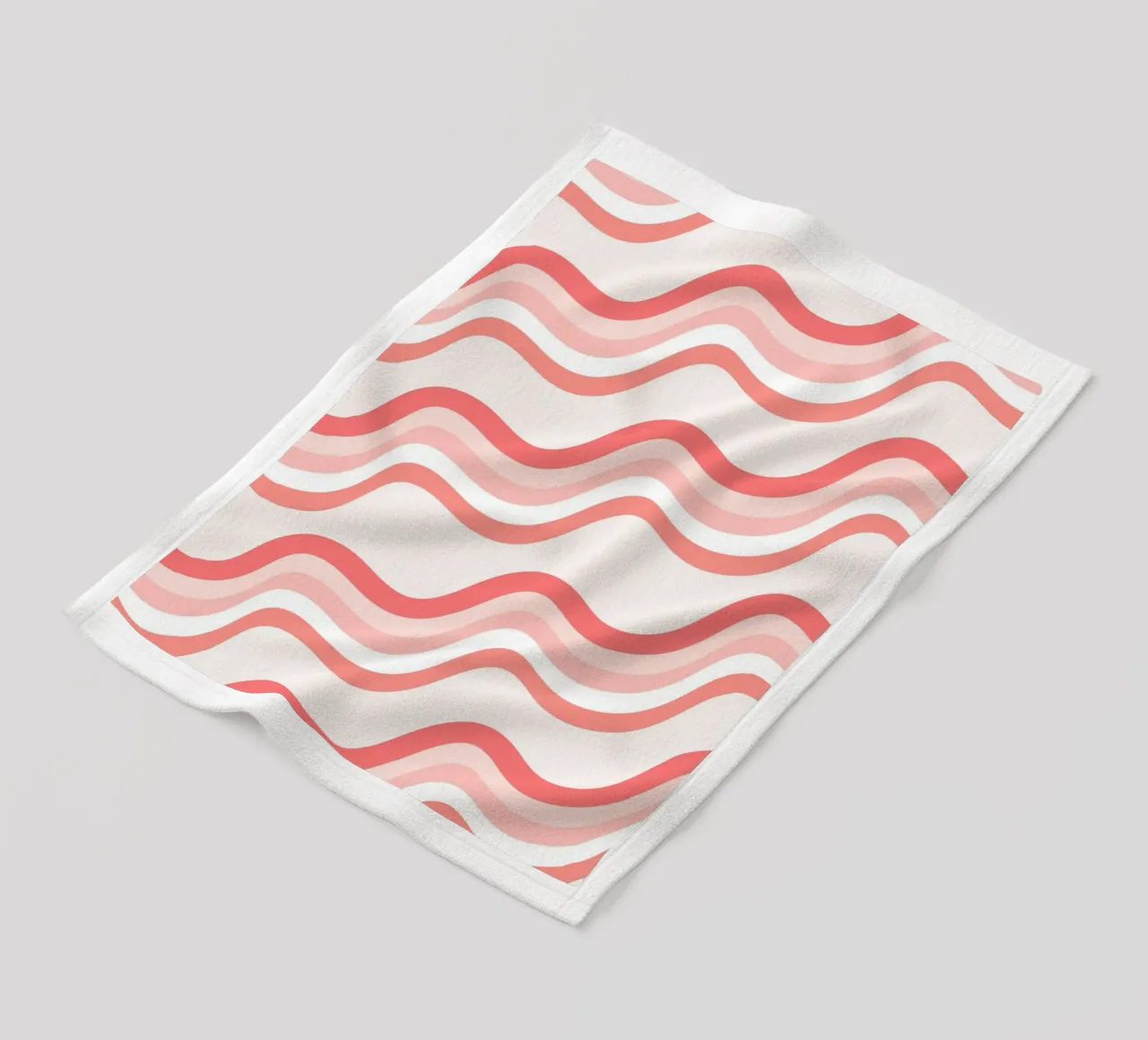 Strisce rosa ondulate - Pattern art retro groovy coperta in pile da homdeco