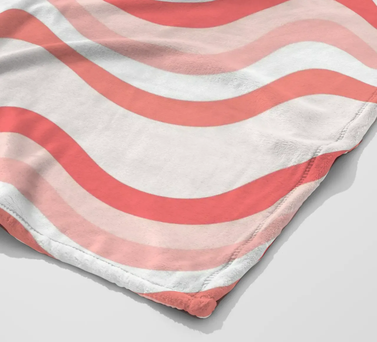 Strisce rosa ondulate - Pattern art retro groovy coperta in pile da homdeco
