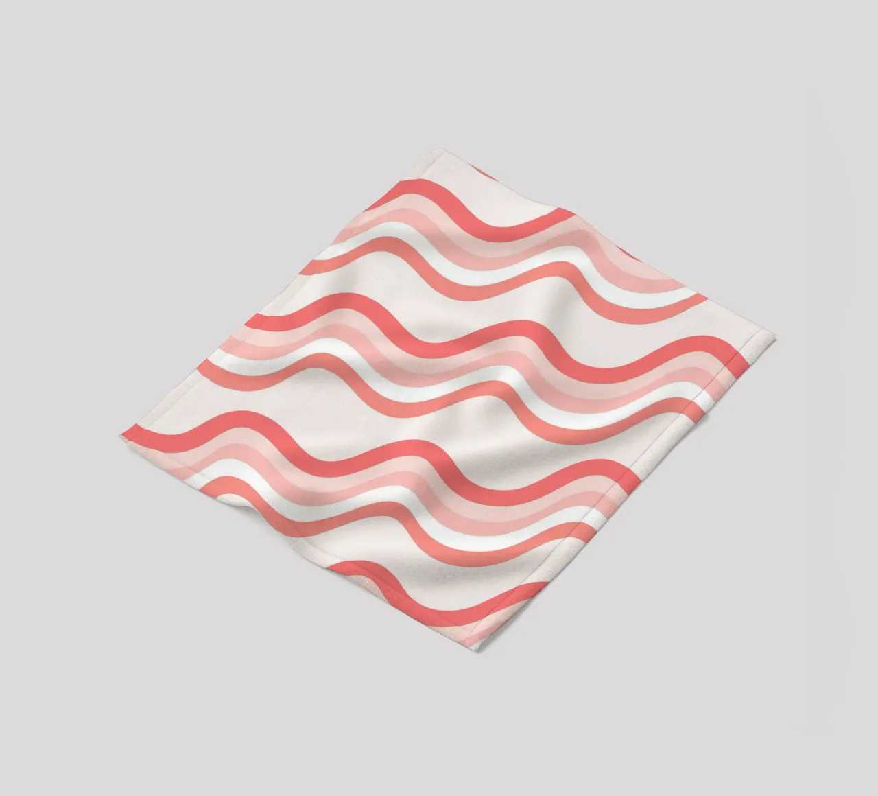 Strisce rosa ondulate - Pattern art retro groovy coperta in pile da homdeco