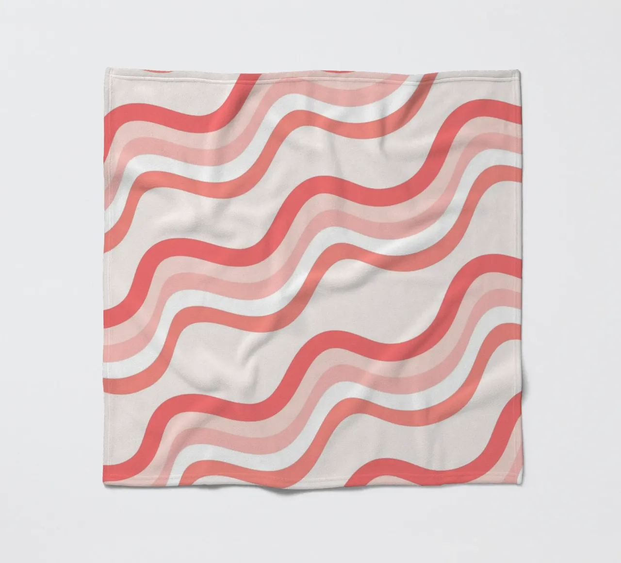Strisce rosa ondulate - Pattern art retro groovy coperta in pile da homdeco