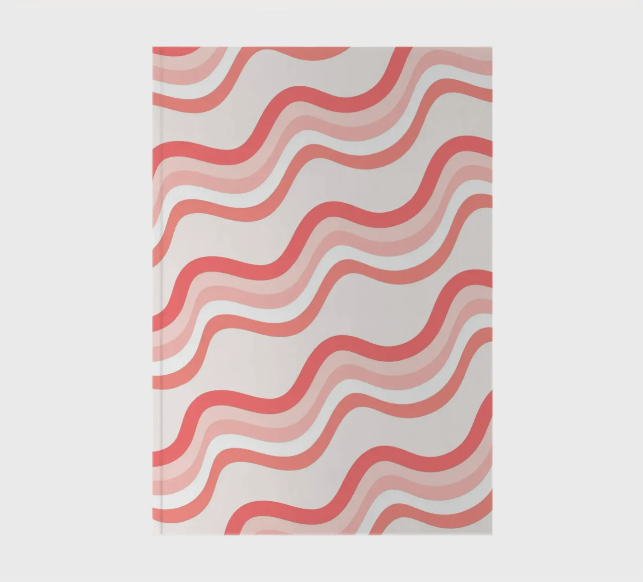 Strisce rosa ondulate - Pattern art retro groovy diario da homdeco