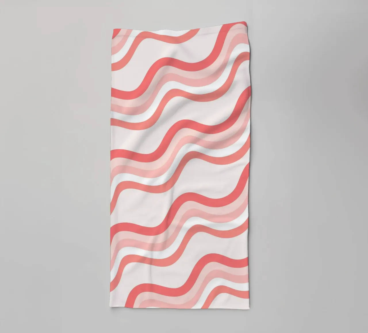 Strisce rosa ondulate - Pattern art retro groovy asciugamano da bagno da homdeco