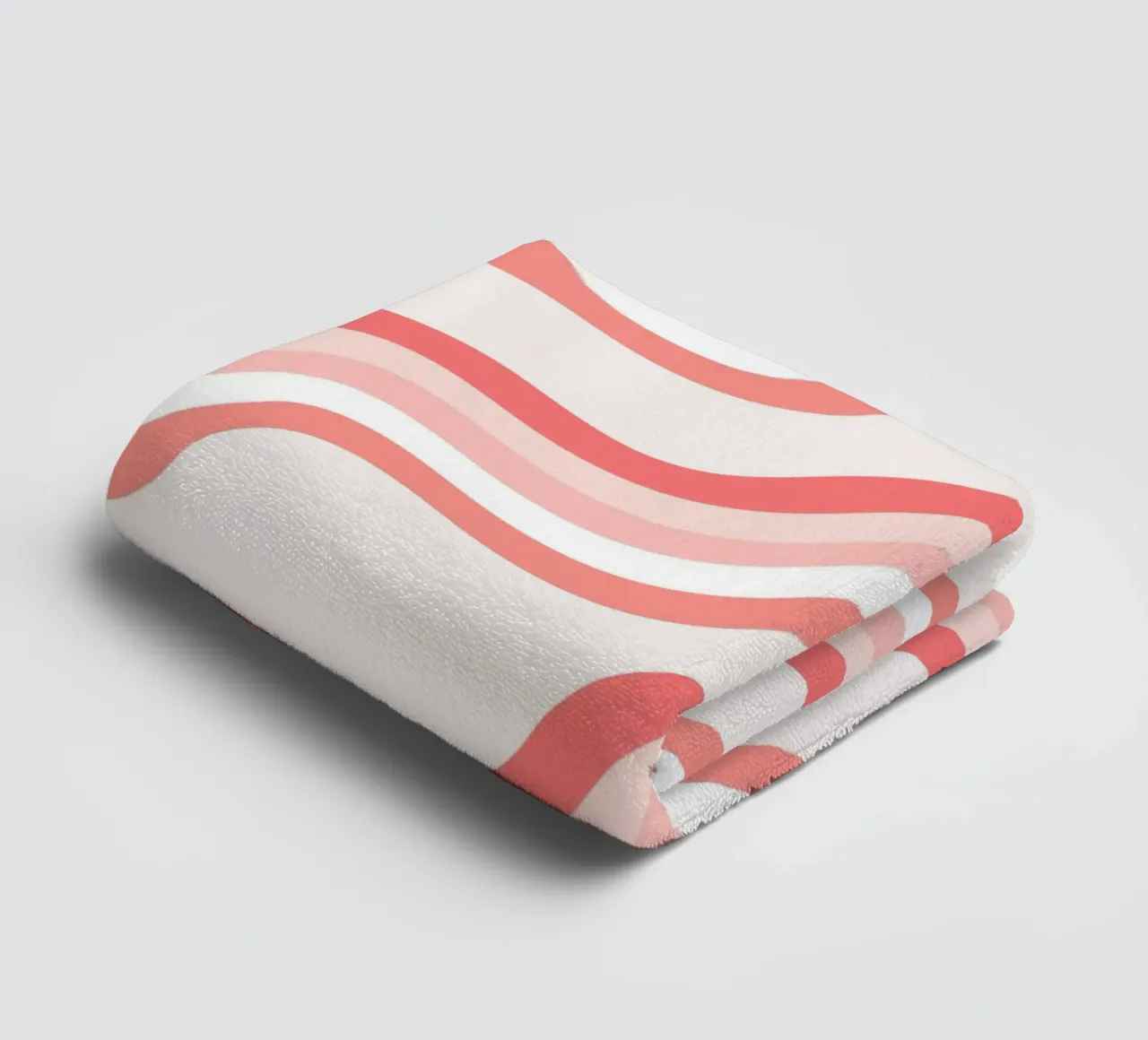 Strisce rosa ondulate - Pattern art retro groovy asciugamano da bagno da homdeco