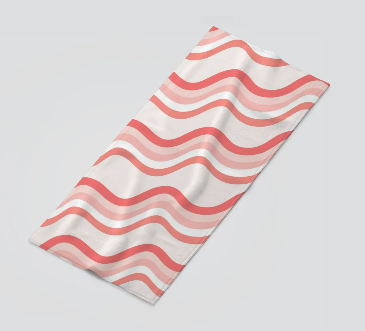 Strisce rosa ondulate - Pattern art retro groovy telo mare da homdeco