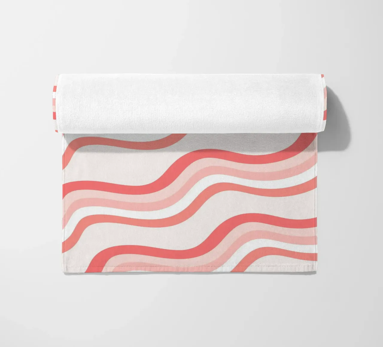 Strisce rosa ondulate - Pattern art retro groovy telo mare da homdeco