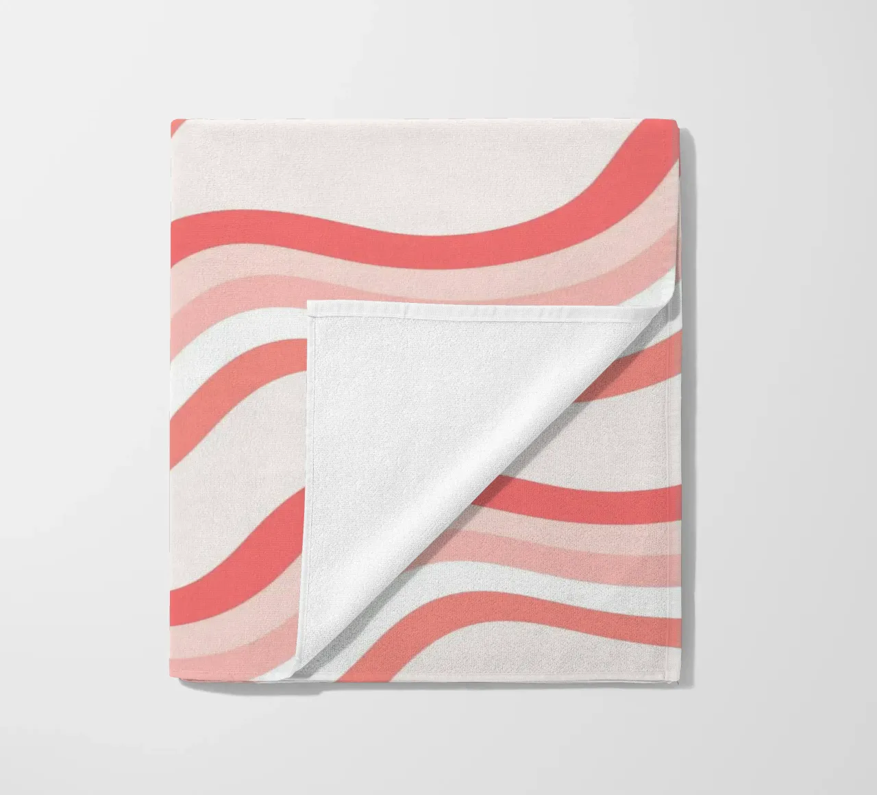 Strisce rosa ondulate - Pattern art retro groovy telo mare da homdeco