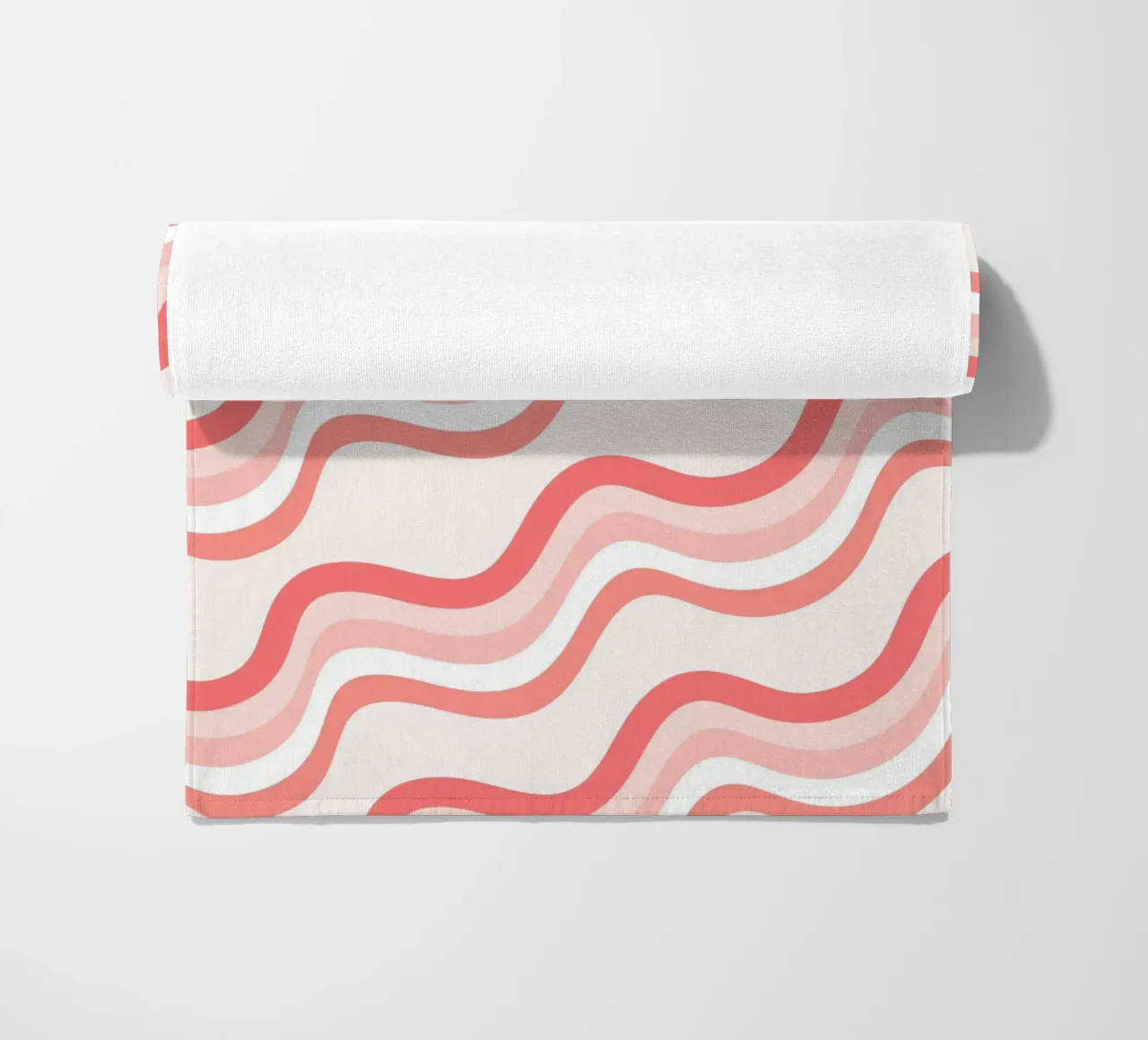 Strisce rosa ondulate - Pattern art retro groovy telo mare da homdeco