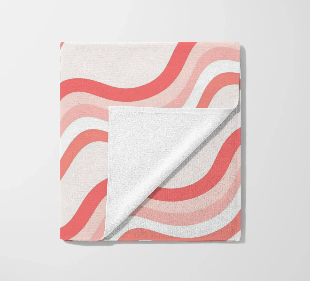 Strisce rosa ondulate - Pattern art retro groovy telo mare da homdeco