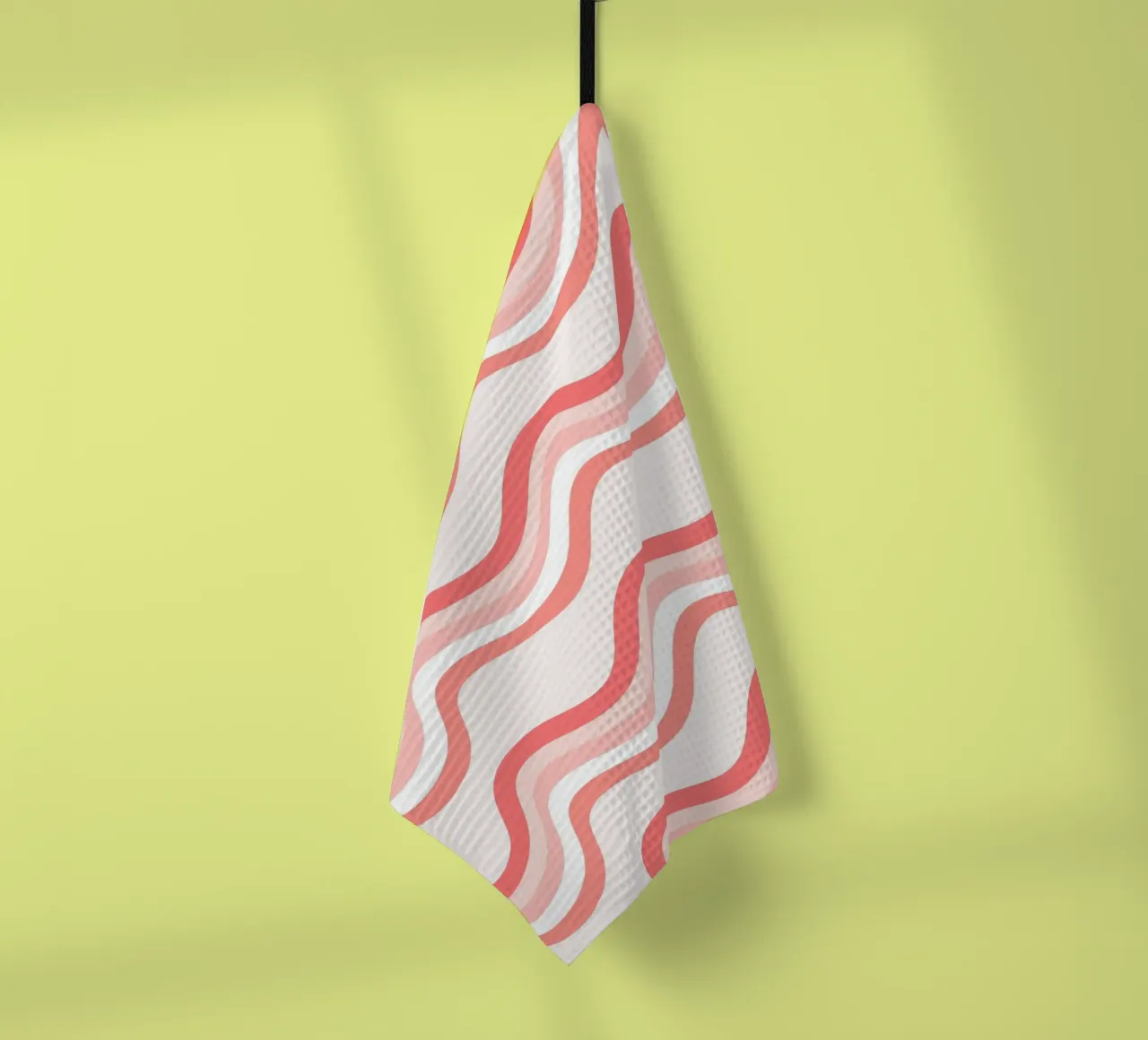 Strisce rosa ondulate - Pattern art retro groovy canovaccio da cucina da homdeco