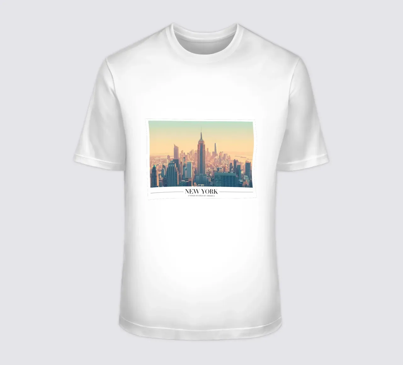 New York City Sunset Skyline - Empire State Building t-shirt by homdeco
