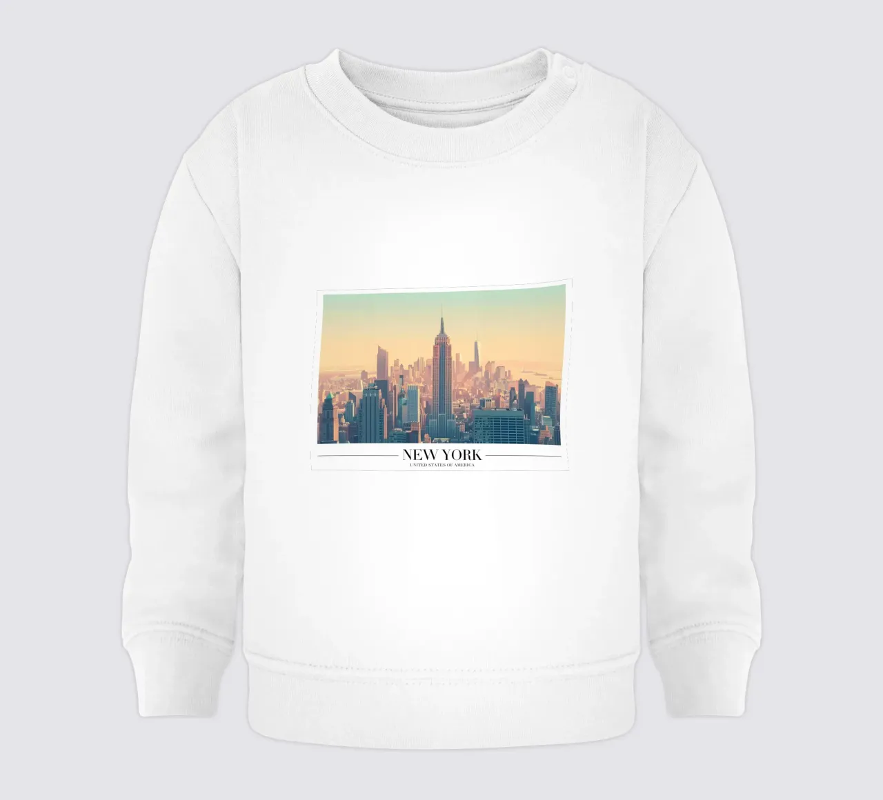 Skyline di New York al tramonto - Empire State Building felpa neonato da homdeco
